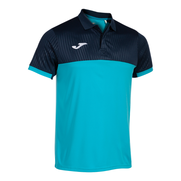 MONTREAL SHORT SLEEVE POLO FLUOR TURQUOISE-NAVY