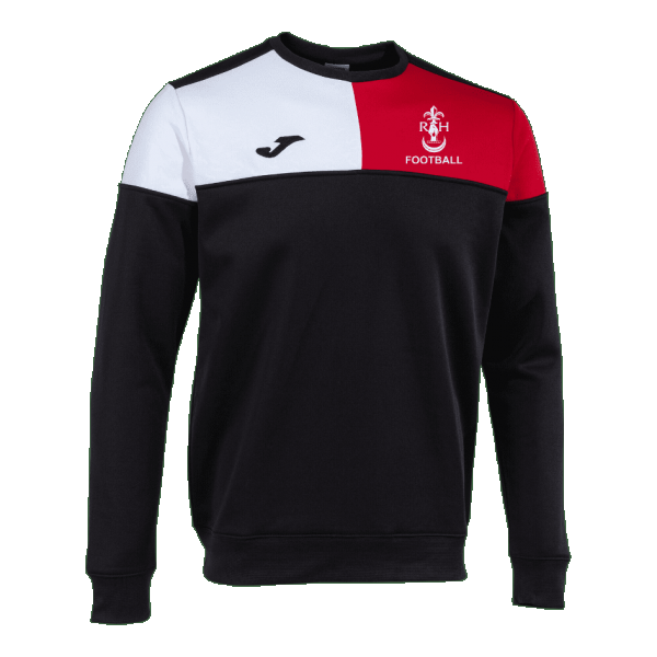 Regent House Football Crew V Sweatshirt - Black/Red/White