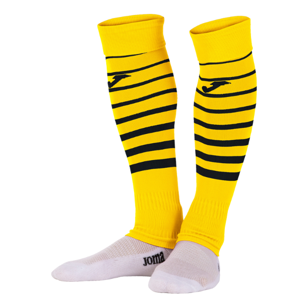 Joma Premier II High Socks Without Foot YELLOW BLACK (2)