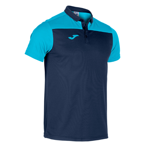 HOBBY II SHORT SLEEVE POLO NAVY FLUOR TURQUOISE