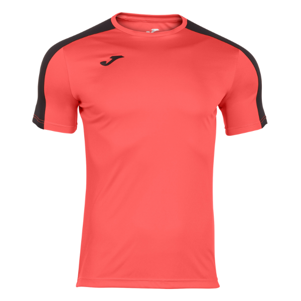 ACADEMY SHORT SLEEVE T-SHIRT FLUOR CORAL-BLACK