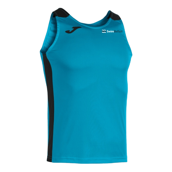 Swim Belfast RECORD II TANK TOP FLUOR TURQUOISE-NAVY