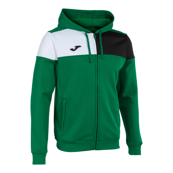 CREW V ZIP-UP HOODIE GREEN BLACK WHITE