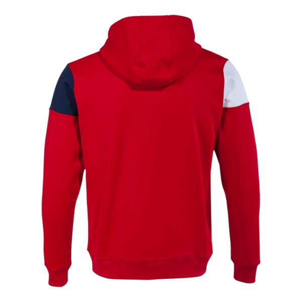 CREW V ZIP-UP HOODIE RED NAVY WHITE