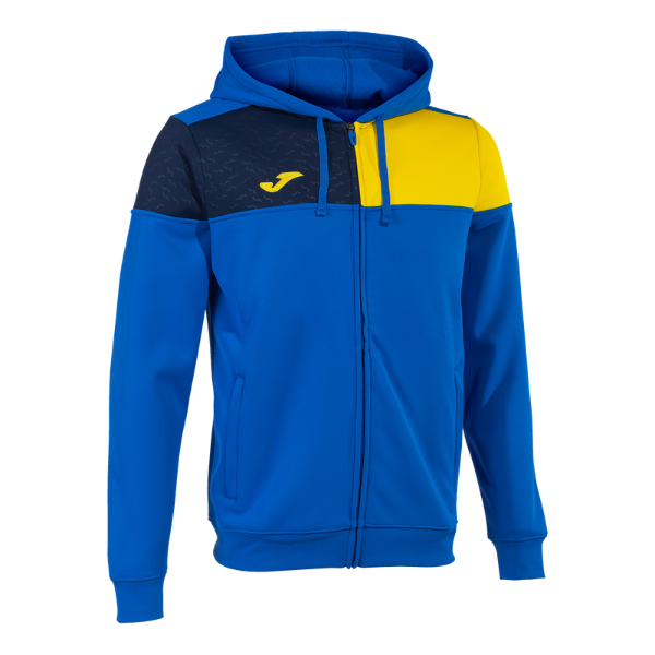 CREW V ZIP-UP HOODIE ROYAL YELLOW NAVY