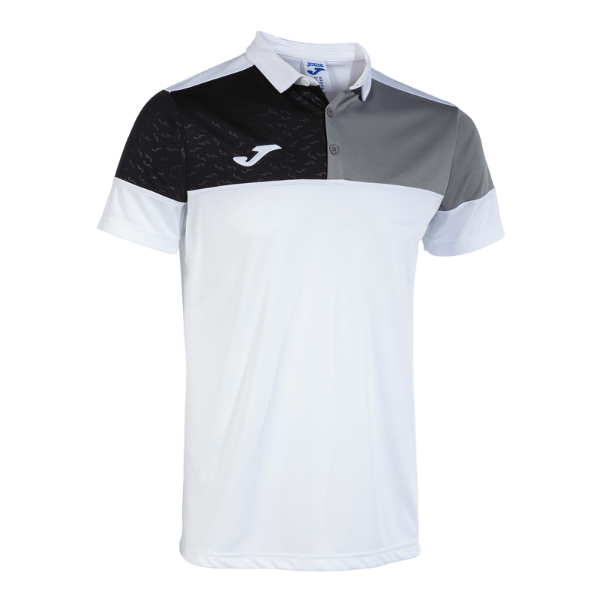 CREW V SHORT SLEEVE POLO WHITE GREY BLACK