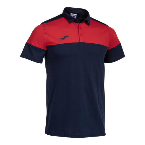 CREW V SHORT SLEEVE POLO NAVY RED