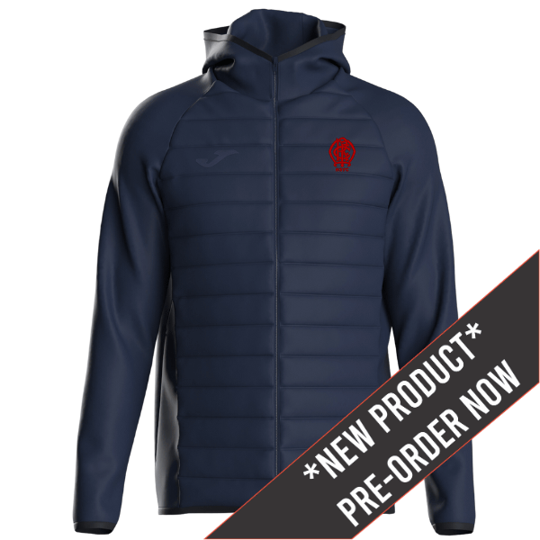*PRE ORDER FOR JUNE DELIVERY* Malone Rugby Club JOMA Berna III  Jacket - Navy