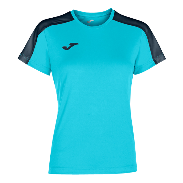 WOMEN'S ACADEMY T-SHIRT FLUOR TURQUOISE-DARK NAVY S/S