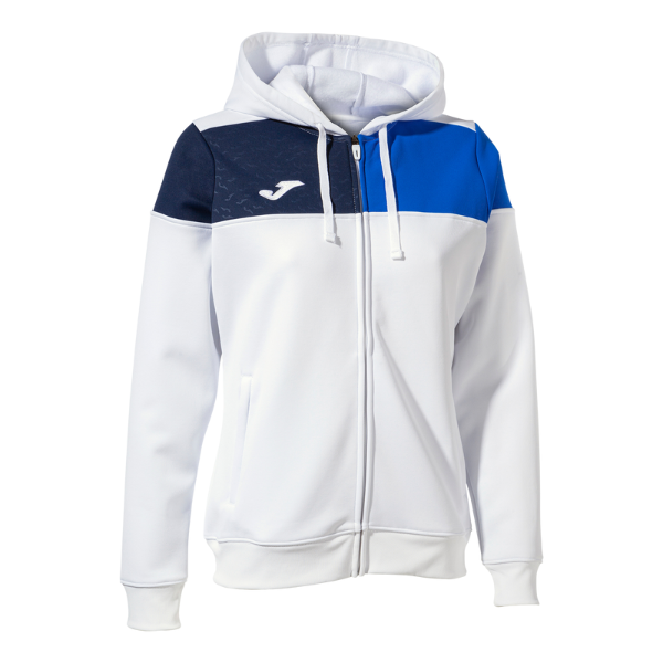 CREW V ZIP-UP HOODIE WHITE ROYAL NAVY (WOMENS)