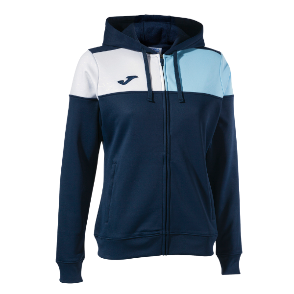 CREW V ZIP-UP HOODIE NAVY SKY BLUE WHITE (WOMENS)