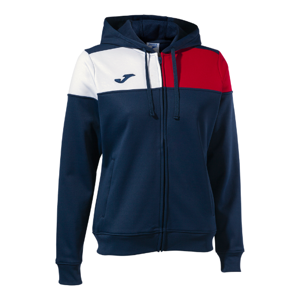 CREW V ZIP-UP HOODIE NAVY RED WHITE (WOMENS)