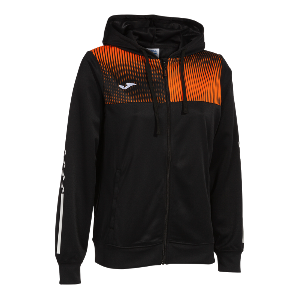 ECO SUPERNOVA ZIP-UP HOODIE BLACK ORANGE (WOMENS)