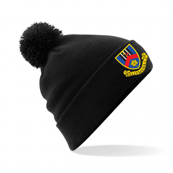 Ballymena Cricket Club Beechfield Original Pom Pom Beanie Black