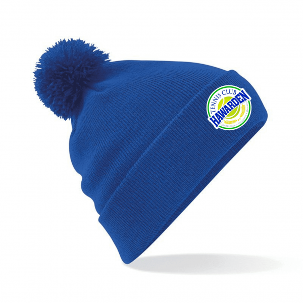 Hawarden Tennis Club Beechfield Original Pom Pom Beanie Bright Royal