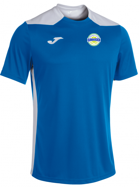 Hawarden Tennis Club Championship 6 Mens Tee Shirt Blue/White