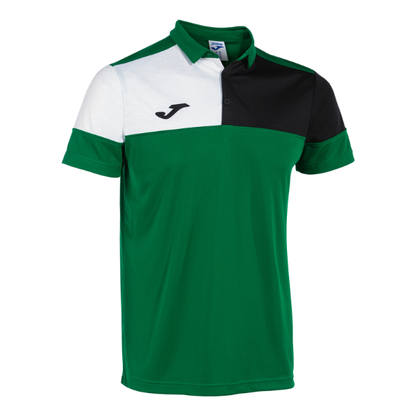 CREW V SHORT SLEEVE POLO GREEN BLACK WHITE