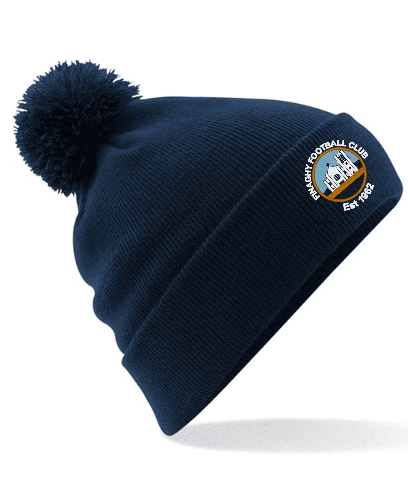 Finaghy Fc Original Pom Pom Beanie Navy