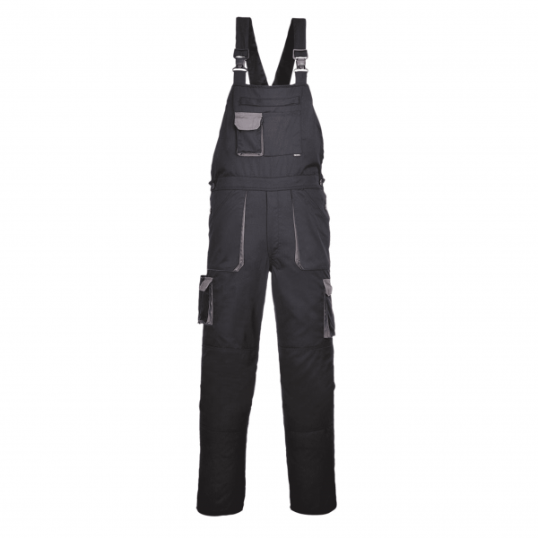 Portwest Texo Contrast Bib & Brace Black