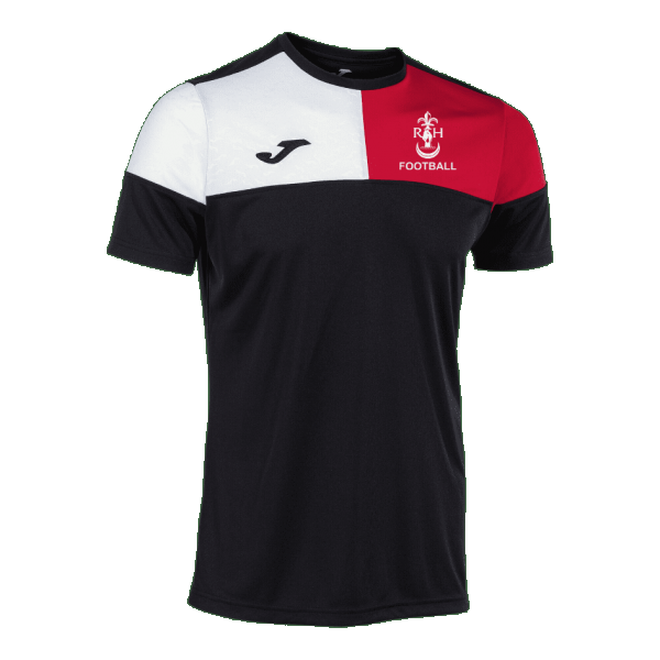 Regent House Football Crew V T-shirt - Black/Red/White