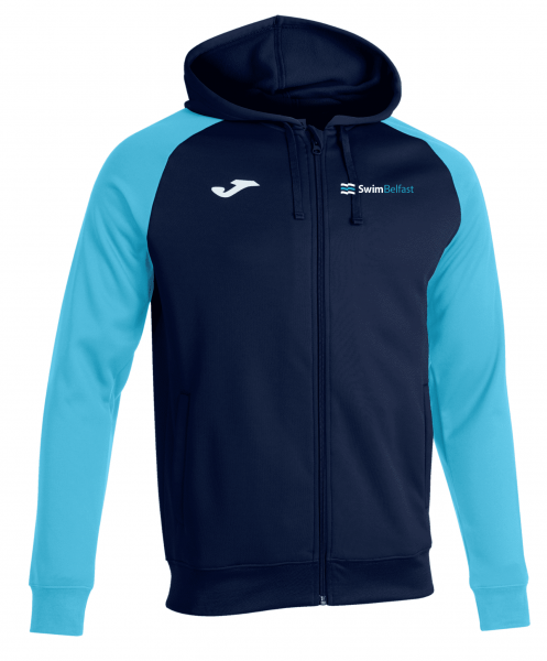 Swim Belfast Academy 4 Mens Full Zip Hoodie Dark Navy/Turquoise Adults