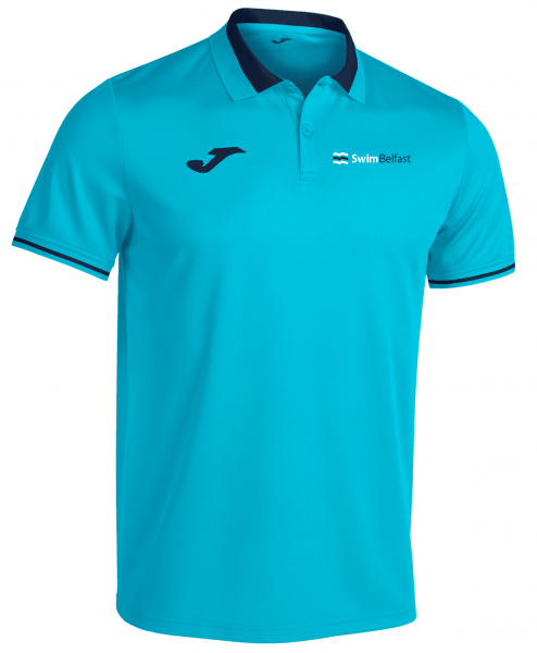 Swim Belfast Championship 6 Mens Polo Turquoise/Dark Navy