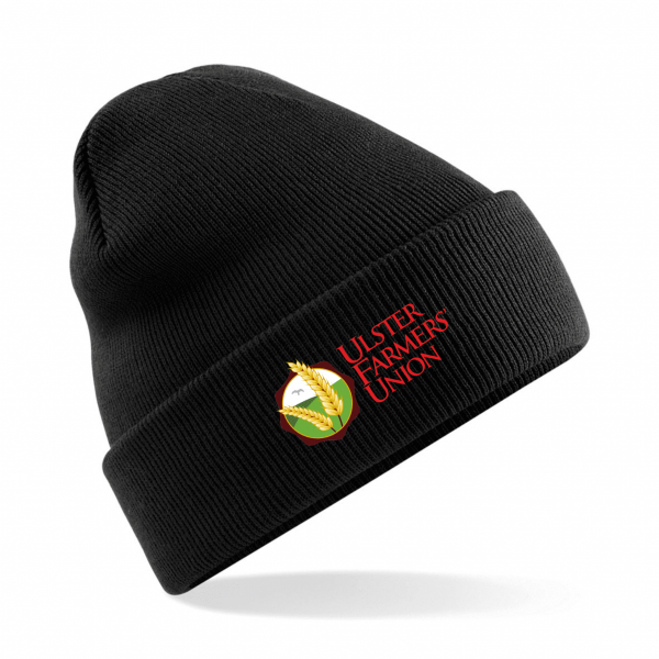 Ulster Farmers Union Original Cuffed Beanie Black