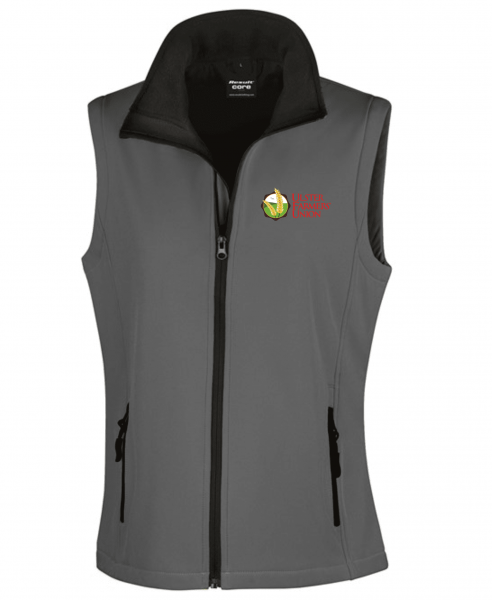 Ulster Farmers Union Result Core Women's Printable Softshell Bodywarmer Charcoal/Black