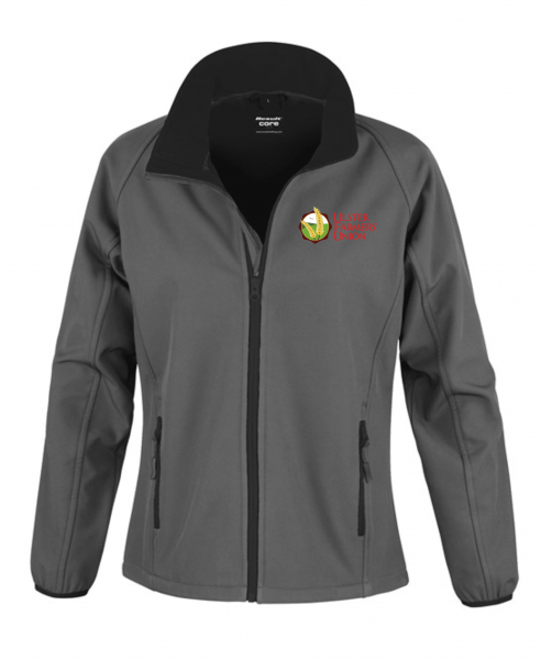 Ulster Farmers Union Result Printable Womens Softshell Jacket Charcoal/Black