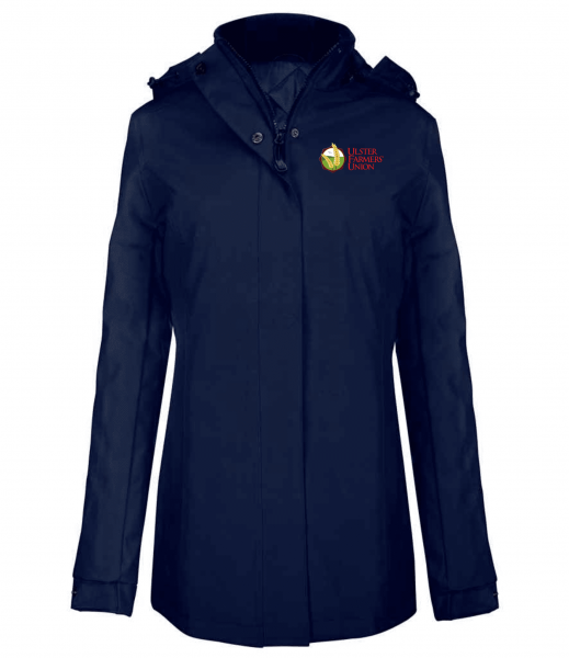 Ulster Farmers Union Womens Parka Jacket Navy