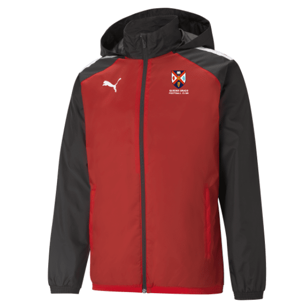 Queens Grad Puma Team Liga 25 Rain Jacket - Red
