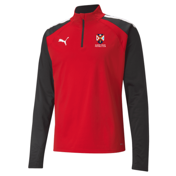 Puma Team Liga 1 4 Zip Puma Red Puma Black TeamwearIreland