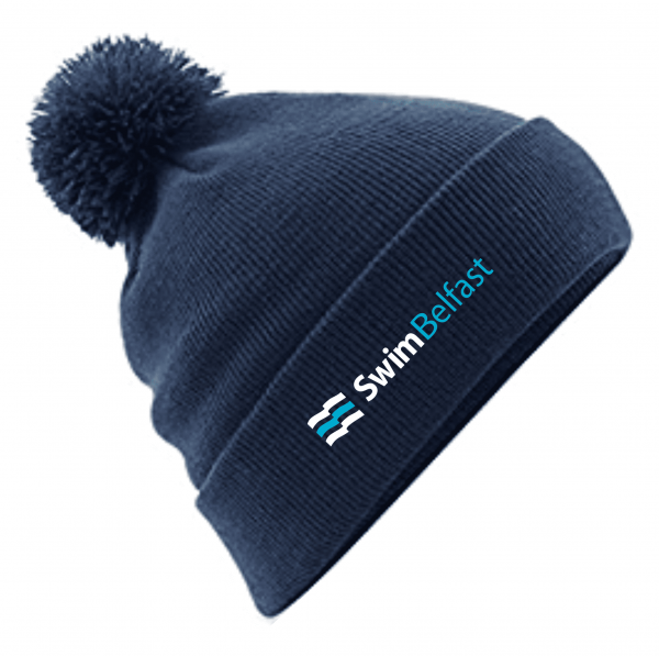 Swim Belfast Original Pom Pom Beanie Navy