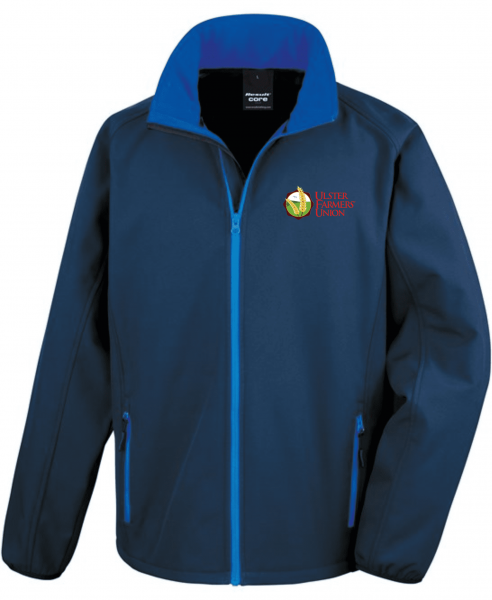 Ulster Farmers Union Result Printable Softshell Jacket Navy/Royal