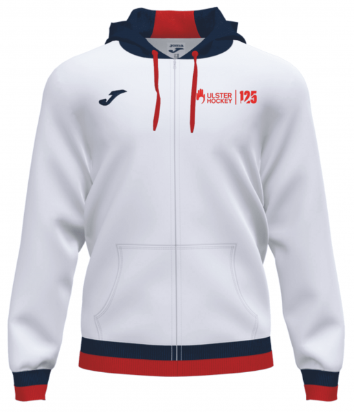 Ulster Hockey Confort II Zip-Up Hoodie White Navy Adult